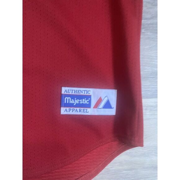 ATLANTA BRAVES RED BUTTON-DOWN SIZE M MLB JERSEY - Picture 6 of 10